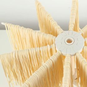 Collapsible Pasta Drying Rack - Spaghetti Noodle Drying Rack with 10 Bar Handles White